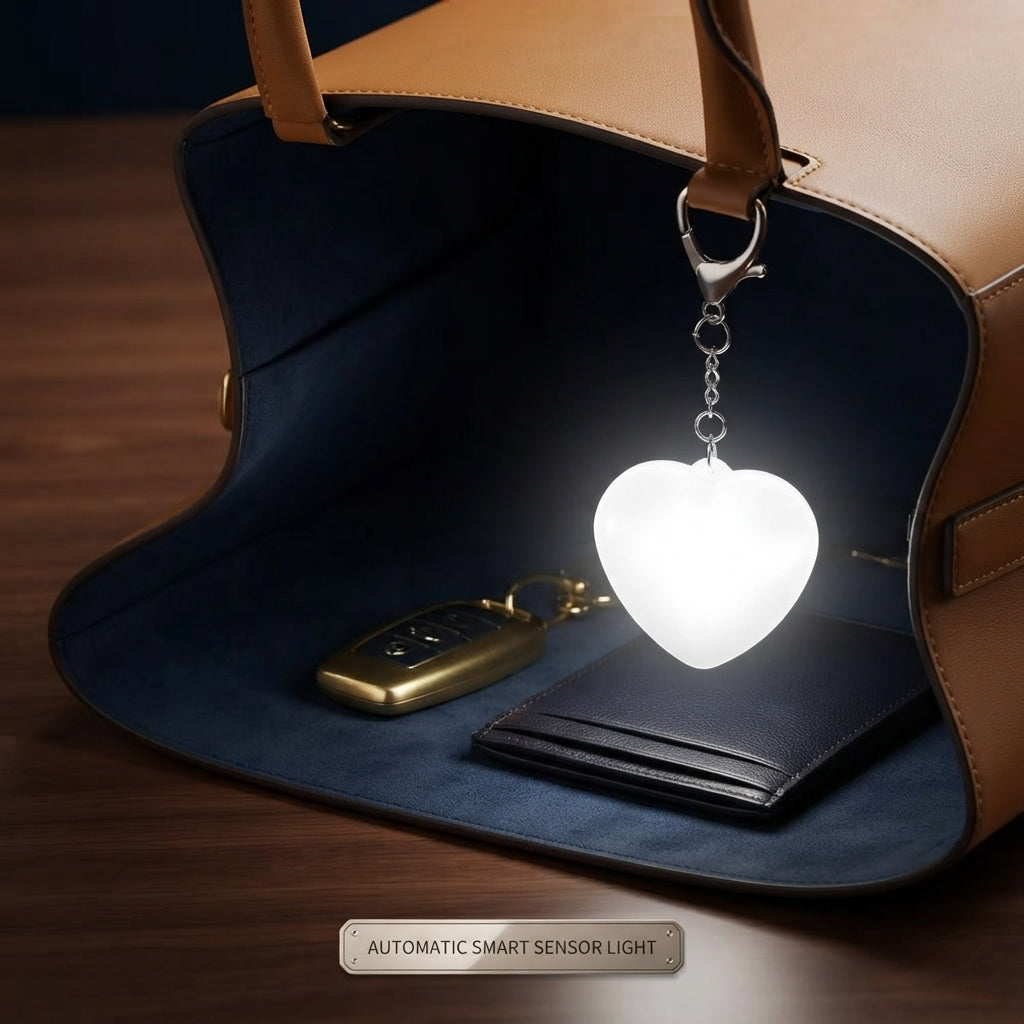 Touch Sensitive LED Charging Lamp Purse Light Handbag with Automatic Sensor Bed Lamp Heart Light Gift Ideas Women Night Lamps