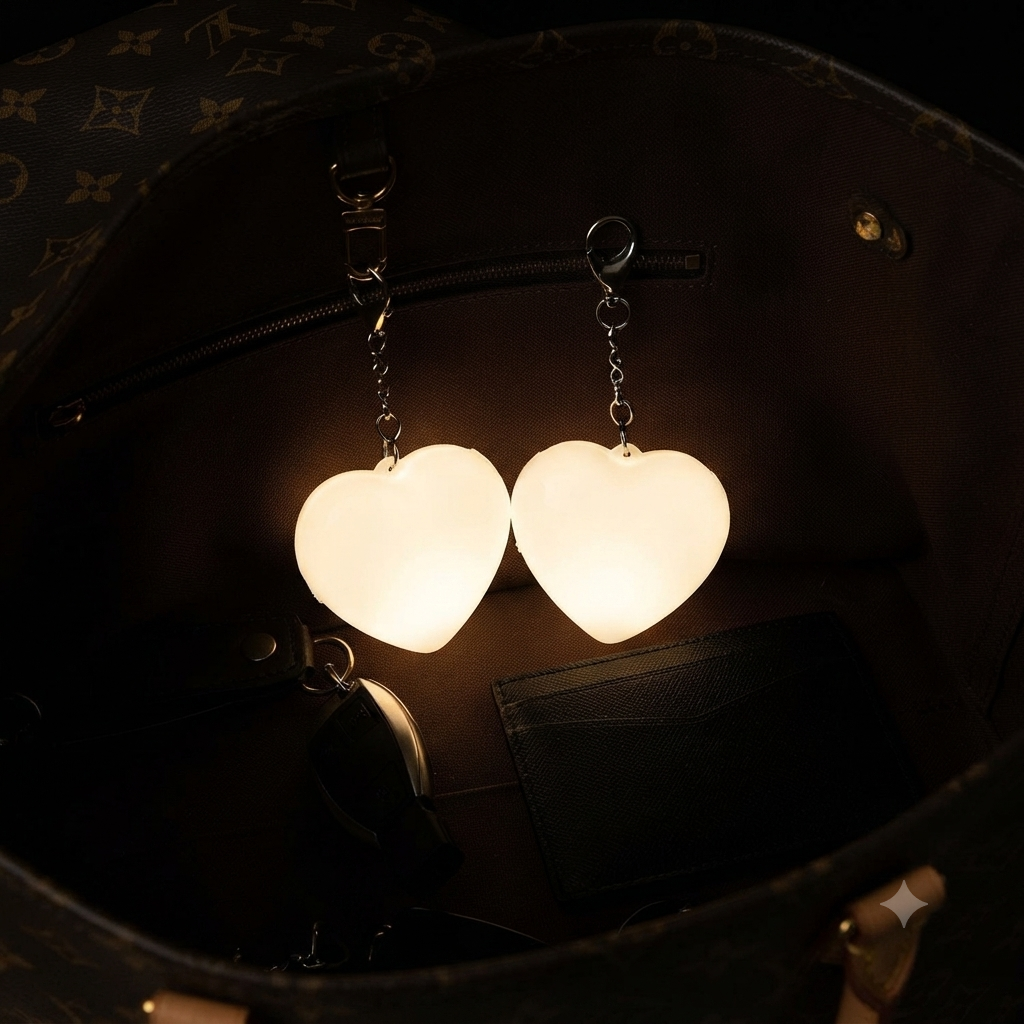 Touch Sensitive LED Charging Lamp Purse Light Handbag with Automatic Sensor Bed Lamp Heart Light Gift Ideas Women Night Lamps